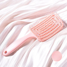 Pente Fluffy Colorido para Mulheres – Estilo Nórdico, Massageador e Elástico