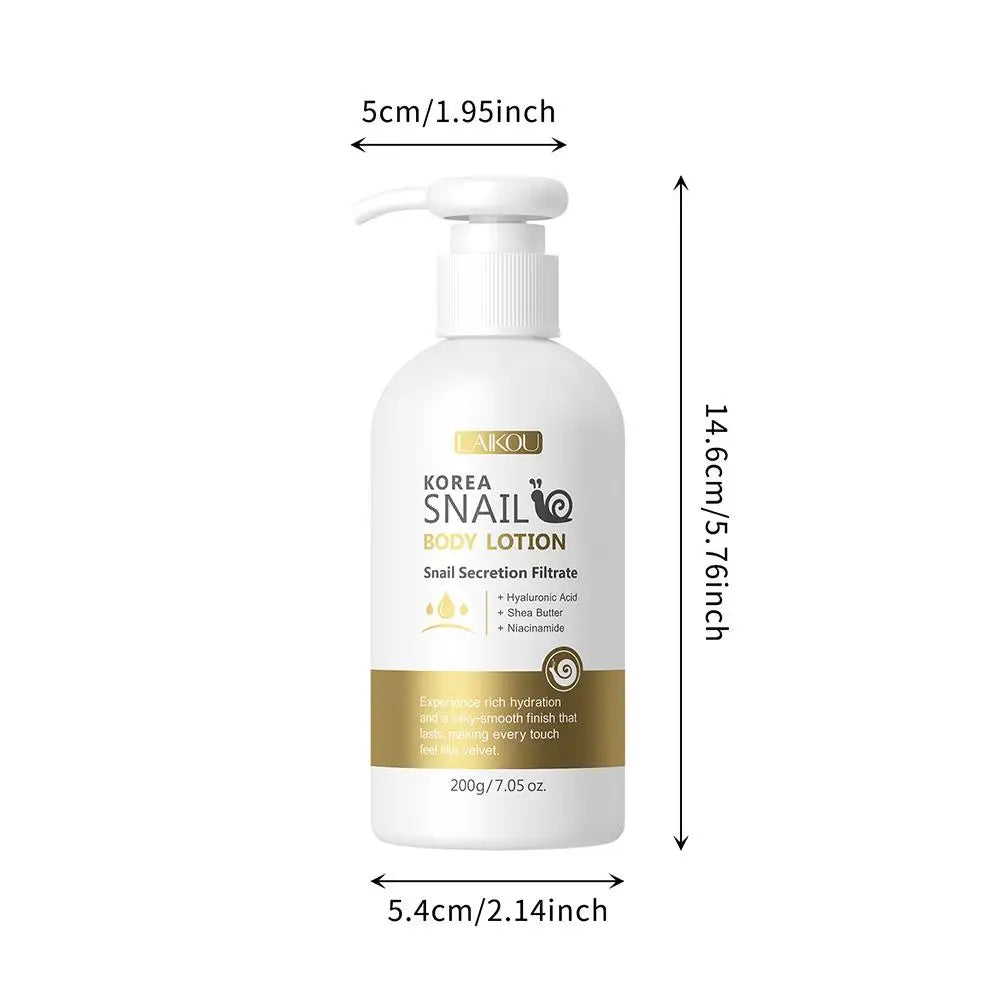 Moisturizing Snail Body Lotion Whitening Lotion Soothes Skin Rejuvenating Repair Skin Lightening Body Cream Skin Care