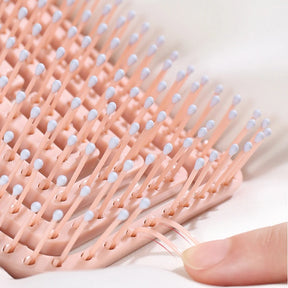 Pente Fluffy Colorido para Mulheres – Estilo Nórdico, Massageador e Elástico