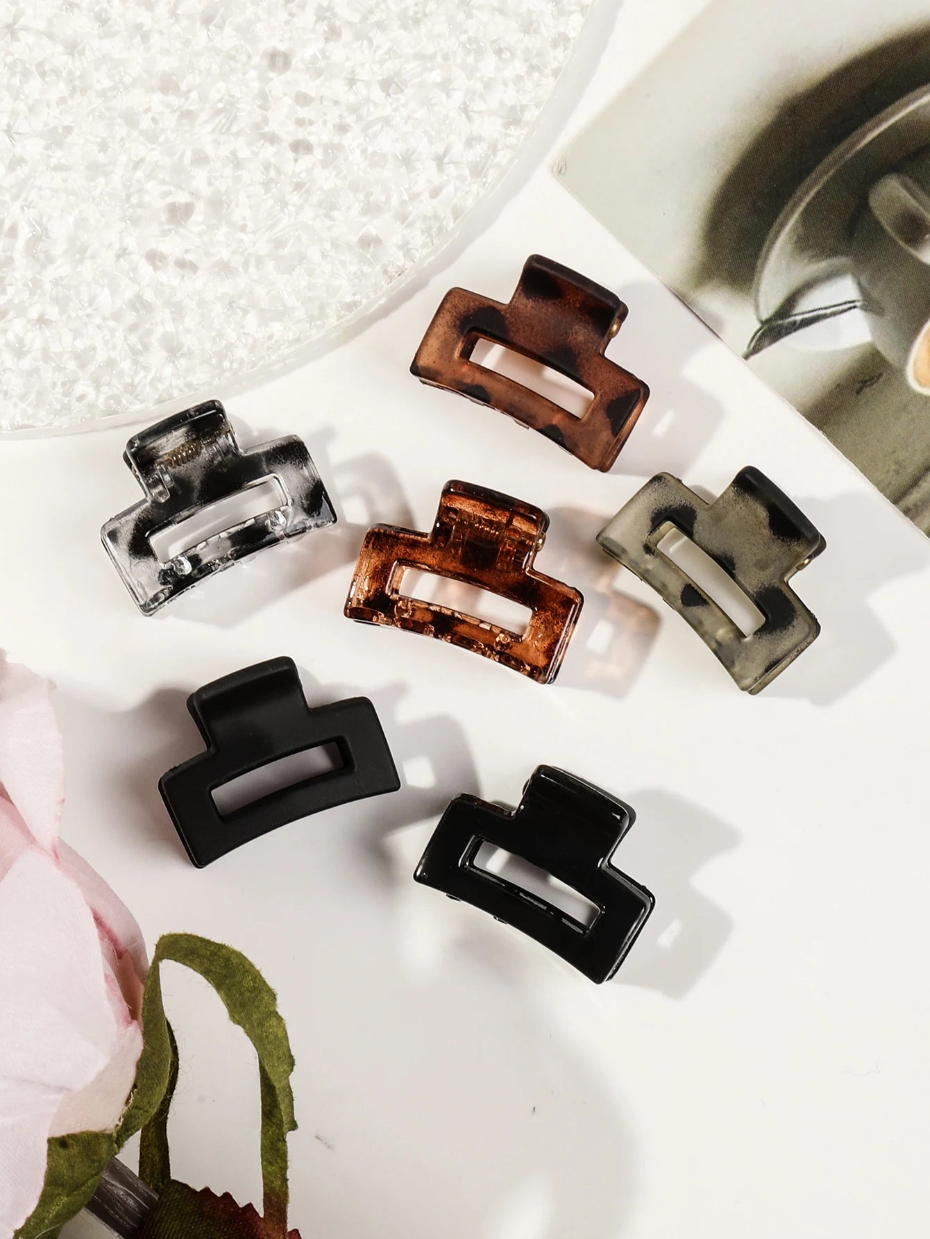 Mini Presilhas Flor para Cabelo – Kit com Presilhas Antimarcas para Franjas e Penteados