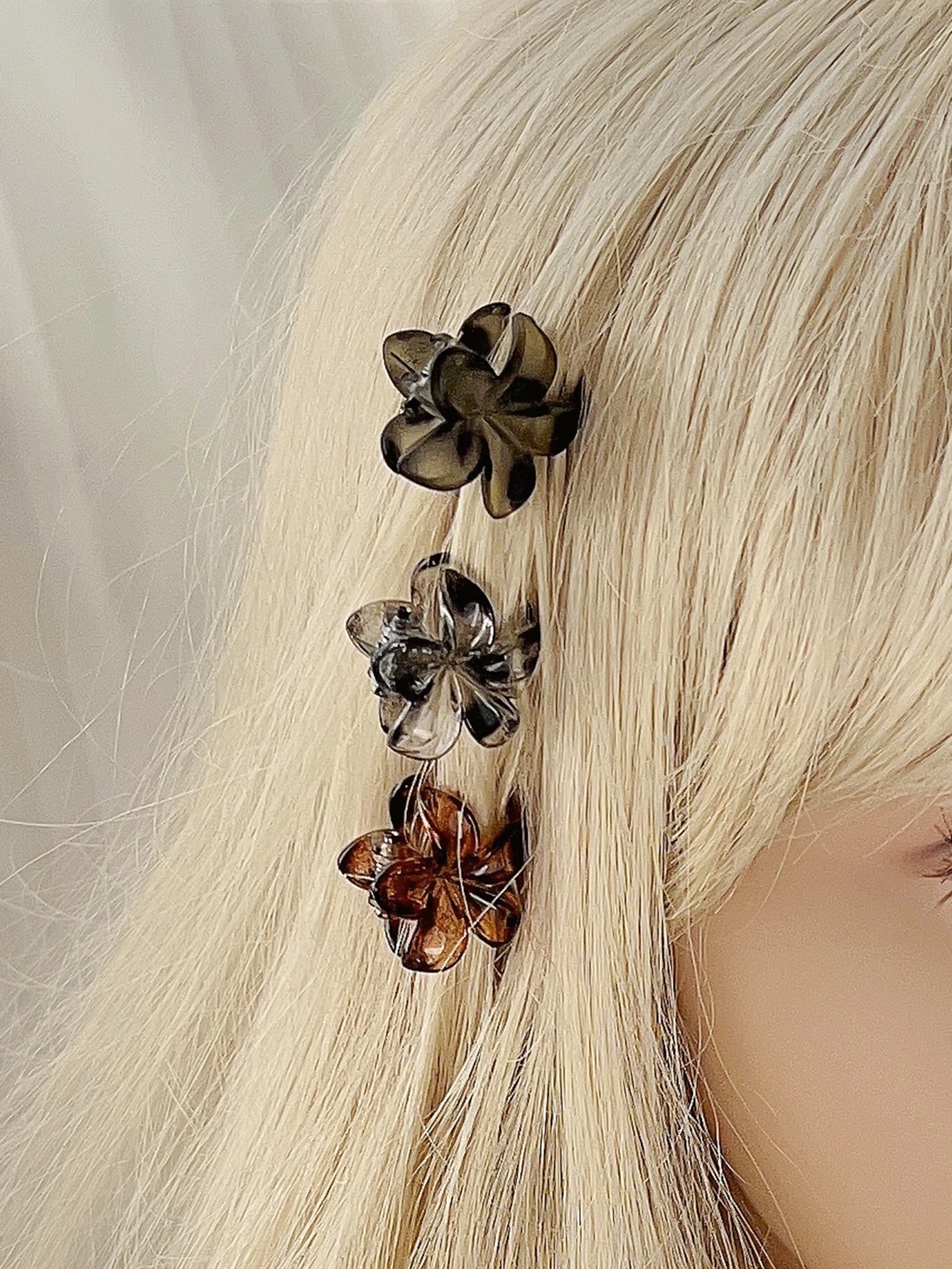 Mini Presilhas Flor para Cabelo – Kit com Presilhas Antimarcas para Franjas e Penteados