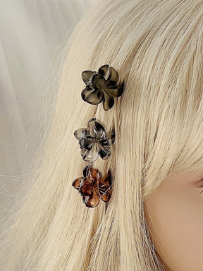 Mini Presilhas Flor para Cabelo – Kit com Presilhas Antimarcas para Franjas e Penteados