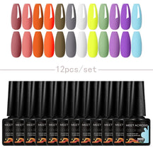Kit 12 Unidades de Esmaltes em Gel MEET ACROSS – Cores Neon Macaron