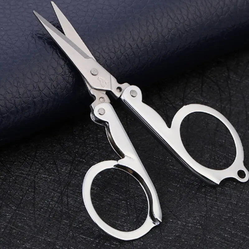 Folding Pocket Scissors Multifunctional Stainless Steel Folding Small Scissors Household Mini Thread Cutting Nail Tools Stainles