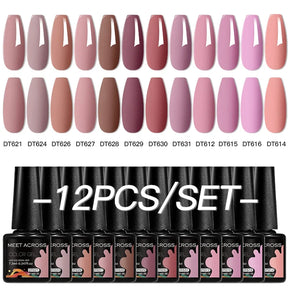 Kit 12 Unidades de Esmaltes em Gel MEET ACROSS – Cores Neon Macaron