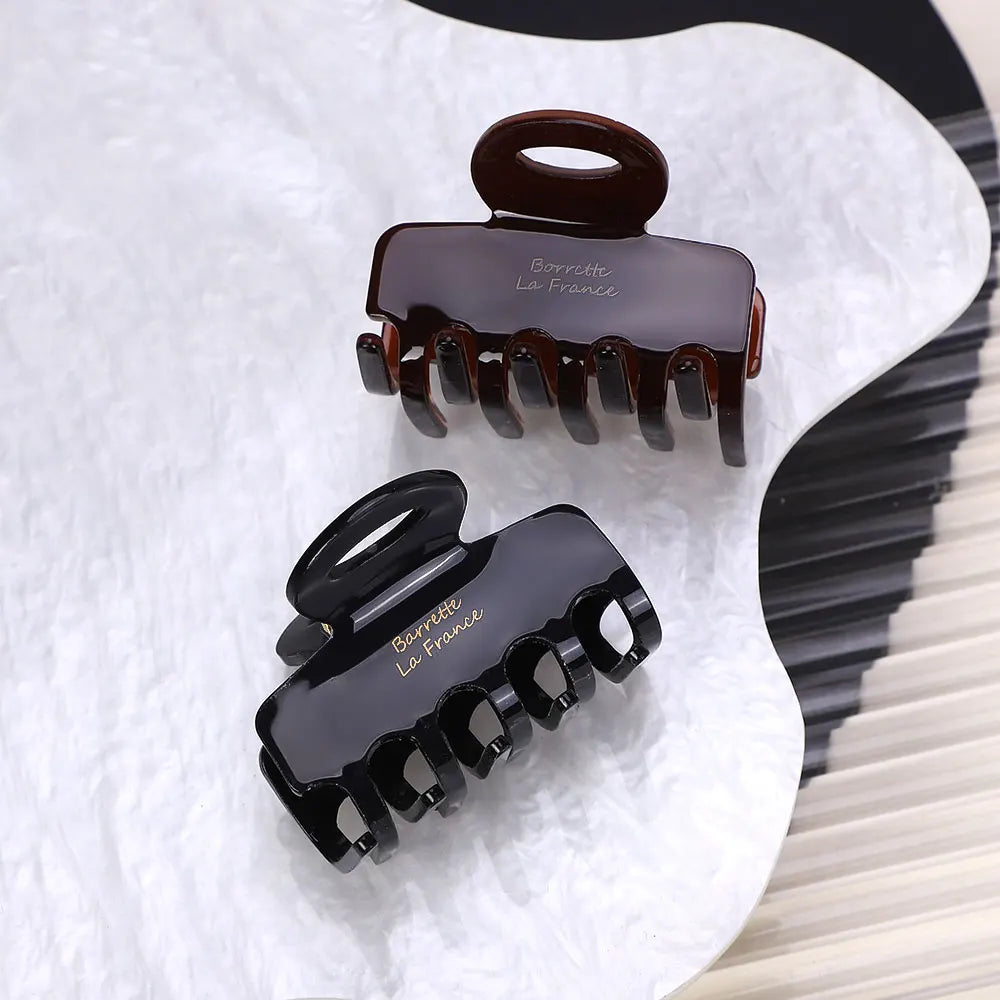 Presilha de Cabelo Vermelha em Acetato – 5,5cm | Estilo Coreano para Mulheres e Garotas