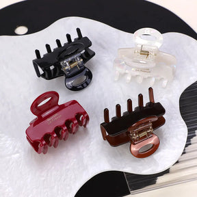 Presilha de Cabelo Vermelha em Acetato – 5,5cm | Estilo Coreano para Mulheres e Garotas