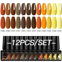 Kit 12 Unidades de Esmaltes em Gel MEET ACROSS – Cores Neon Macaron