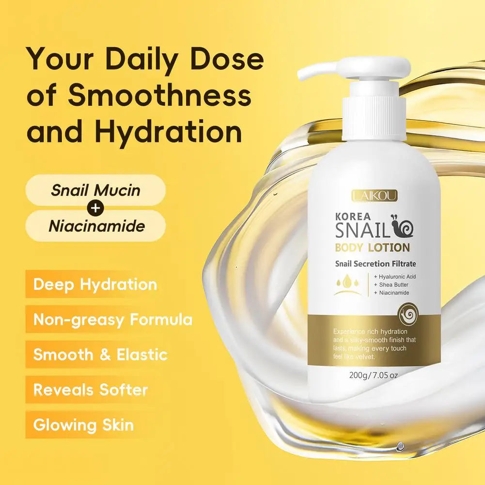 Moisturizing Snail Body Lotion Whitening Lotion Soothes Skin Rejuvenating Repair Skin Lightening Body Cream Skin Care