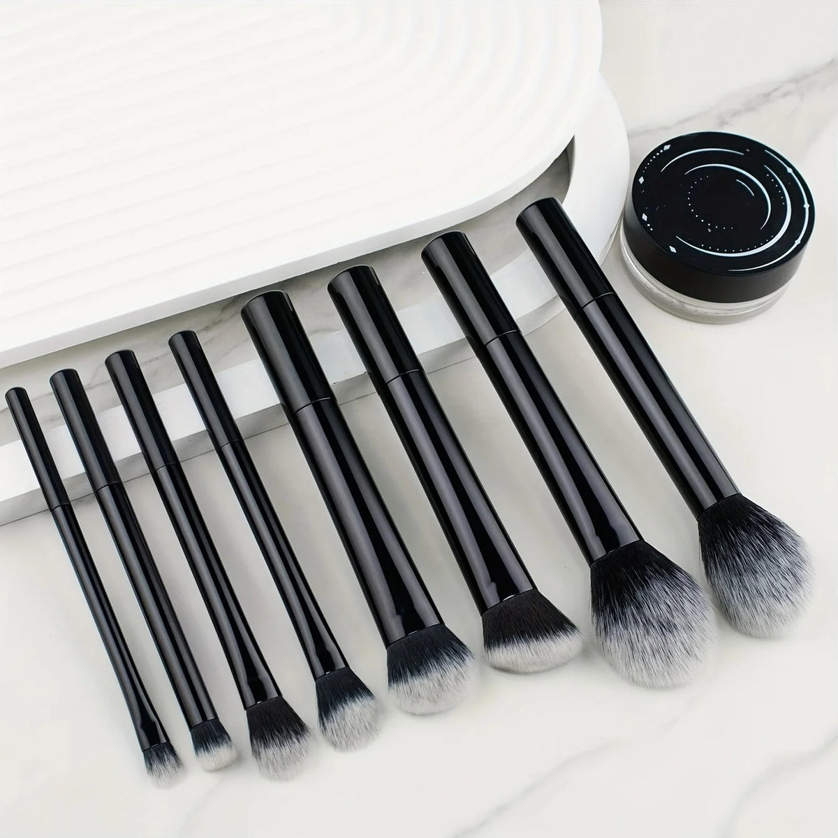 Professional Makeup Brush Set 8pcs Vegan Synthetic Bristles for Foundation Blush Eyeshadow,Easy Clean Soft Face Eye CosmeticKits