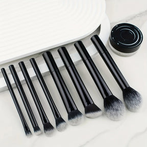 Professional Makeup Brush Set 8pcs Vegan Synthetic Bristles for Foundation Blush Eyeshadow,Easy Clean Soft Face Eye CosmeticKits