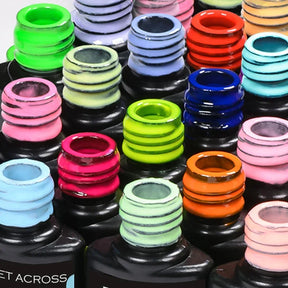 Kit 12 Unidades de Esmaltes em Gel MEET ACROSS – Cores Neon Macaron