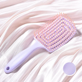 Pente Fluffy Colorido para Mulheres – Estilo Nórdico, Massageador e Elástico