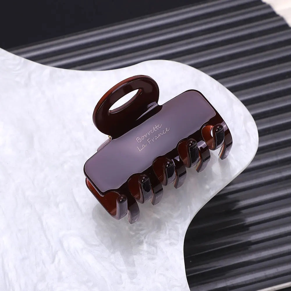 Presilha de Cabelo Vermelha em Acetato – 5,5cm | Estilo Coreano para Mulheres e Garotas