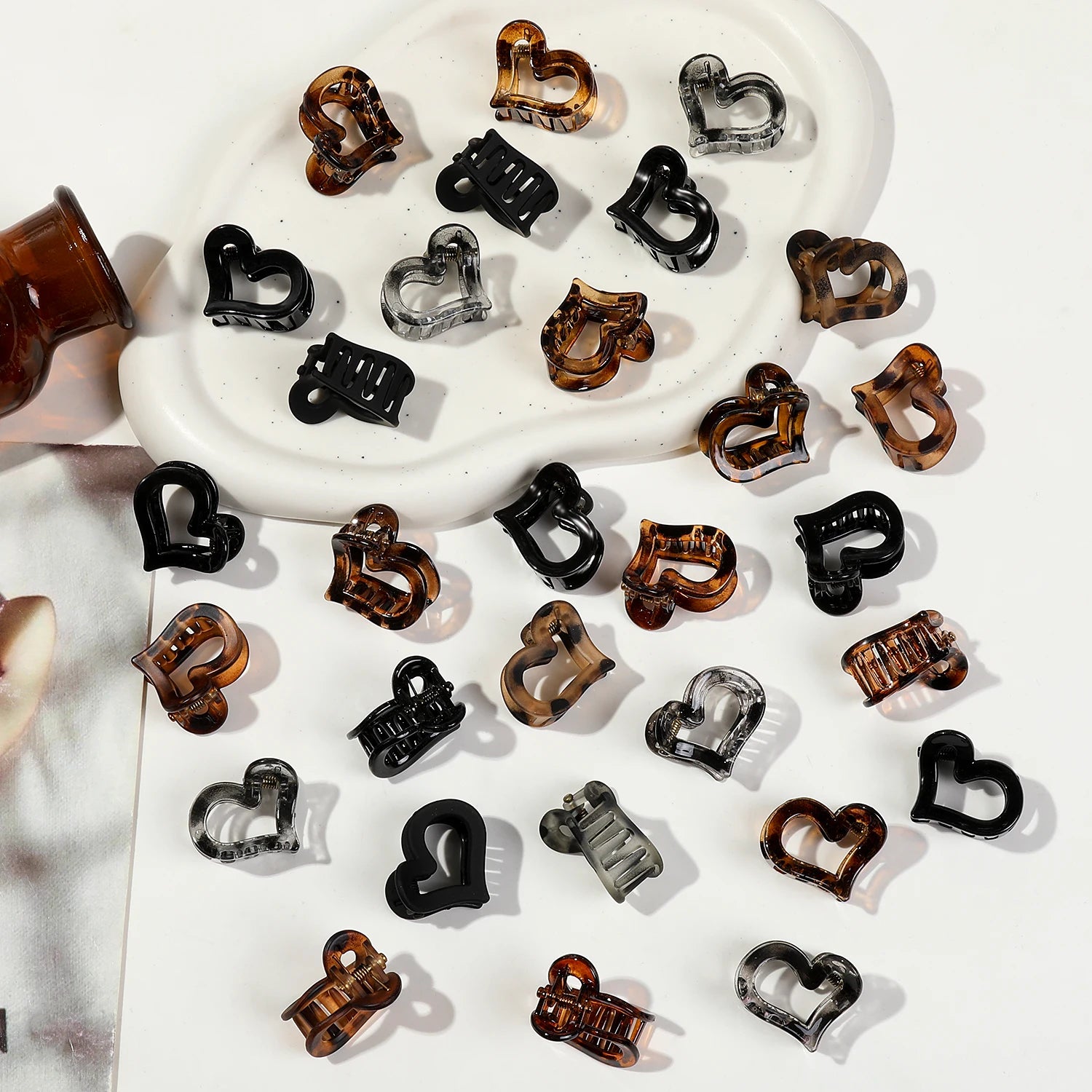 Mini Presilhas Flor para Cabelo – Kit com Presilhas Antimarcas para Franjas e Penteados