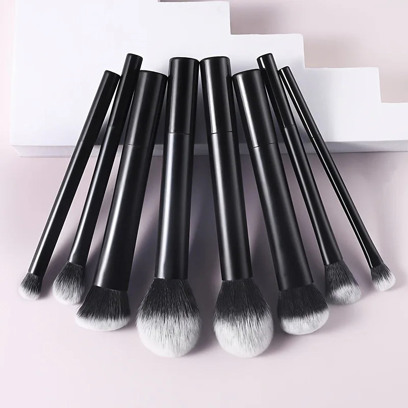 Professional Makeup Brush Set 8pcs Vegan Synthetic Bristles for Foundation Blush Eyeshadow,Easy Clean Soft Face Eye CosmeticKits