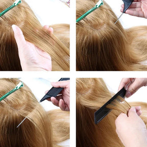 Pente Profissional de Cabo Fino com Ponta de Aço – Antiestático para Penteados e Salões