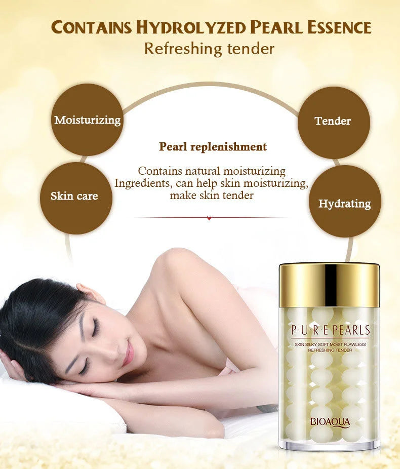 Creme Facial de Pérola BIOAQUA 2 Unidades – Hidratação, Firmeza e Cuidados com a Pele