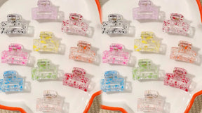 Mini Presilhas Flor para Cabelo – Kit com Presilhas Antimarcas para Franjas e Penteados