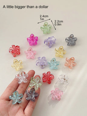 Mini Presilhas Flor para Cabelo – Kit com Presilhas Antimarcas para Franjas e Penteados