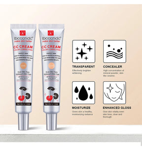 CC Cream Facial 45ml – Centella Asiática, Corretivo Natural e Base Líquida