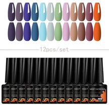 Kit 12 Unidades de Esmaltes em Gel MEET ACROSS – Cores Neon Macaron