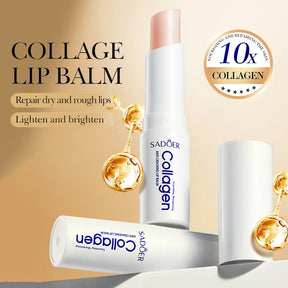SADOER Collagen Lip Balm Moisturizing Anti Cracking Brightening  Repair Nourishing Hydrating Lipstick Lips Skin Care Products