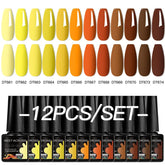 Kit 12 Unidades de Esmaltes em Gel MEET ACROSS – Cores Neon Macaron