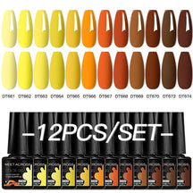 Kit 12 Unidades de Esmaltes em Gel MEET ACROSS – Cores Neon Macaron