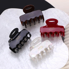 Presilha de Cabelo Vermelha em Acetato – 5,5cm | Estilo Coreano para Mulheres e Garotas