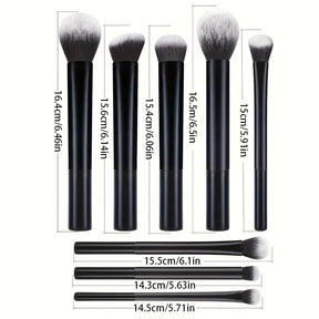 Professional Makeup Brush Set 8pcs Vegan Synthetic Bristles for Foundation Blush Eyeshadow,Easy Clean Soft Face Eye CosmeticKits