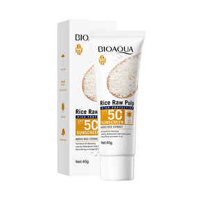 Protetor Solar Facial e Corporal BIOAQUA Rice SPF 50+ – Bloqueador Solar Iluminador