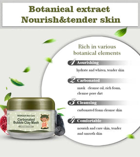 Máscara Facial de Argila Efervescente BIOAQUA – Hidratação, Controle de Oleosidade e Remoção de Cravos