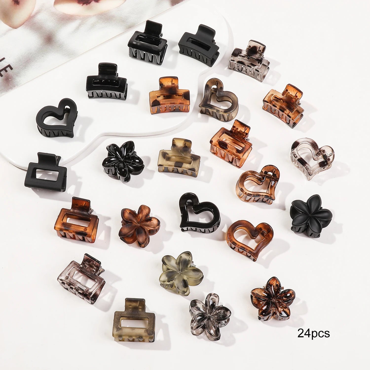 Mini Presilhas Flor para Cabelo – Kit com Presilhas Antimarcas para Franjas e Penteados