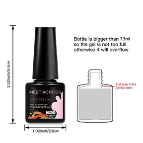 Kit 12 Unidades de Esmaltes em Gel MEET ACROSS – Cores Neon Macaron