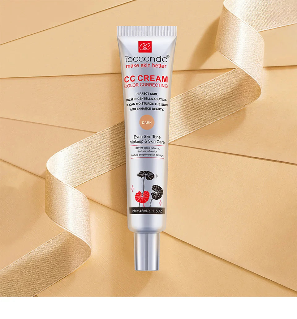 CC Cream Facial 45ml – Centella Asiática, Corretivo Natural e Base Líquida